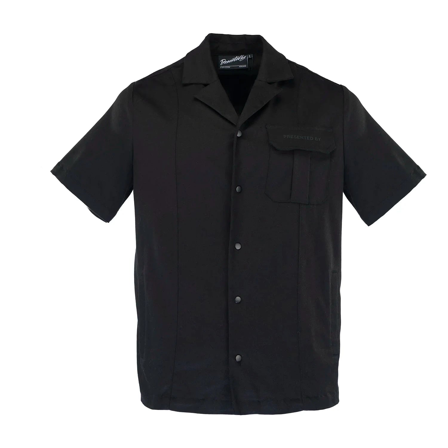 Twill SS Cargo Pocket Shirt - Black