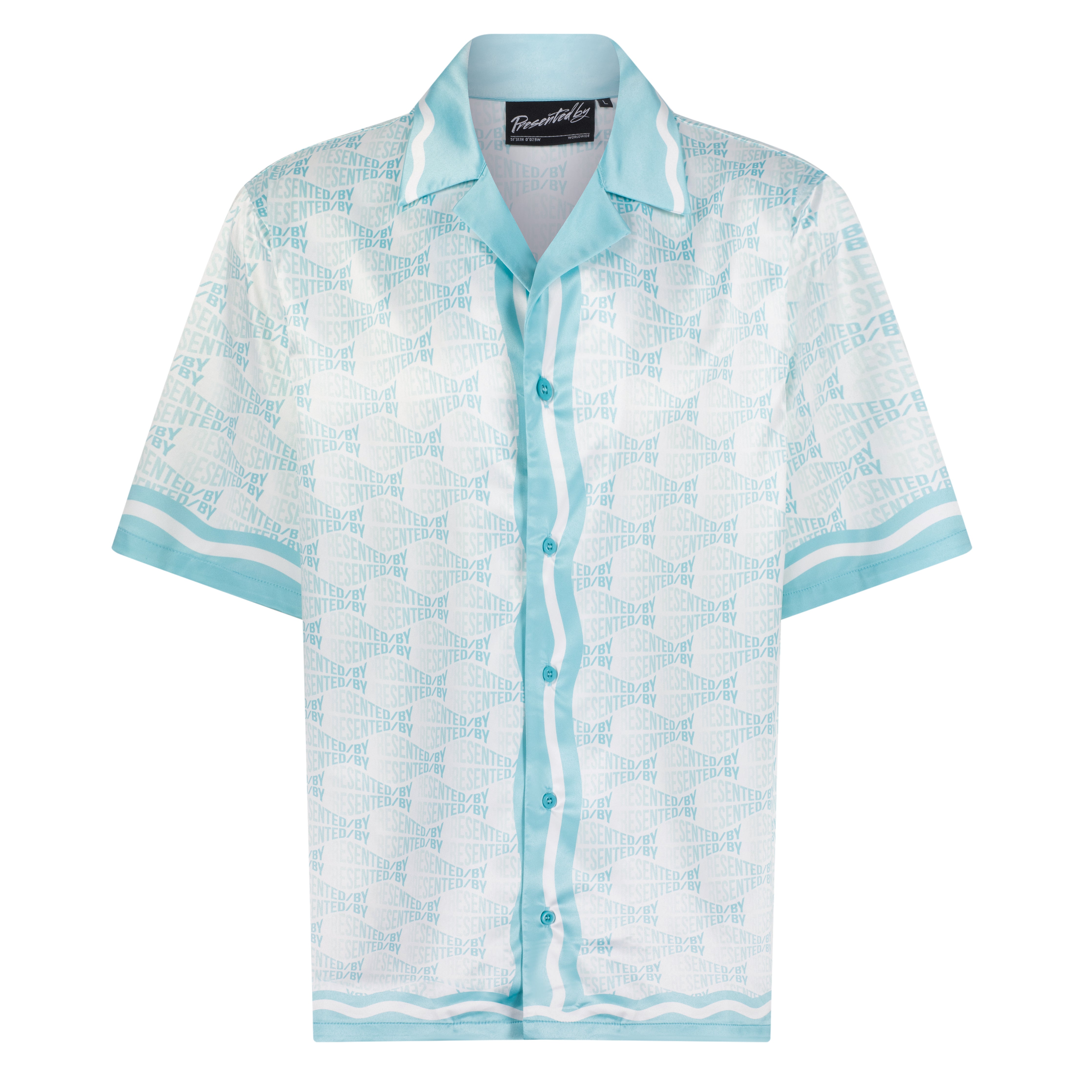 Printed Resort Shirt - Tiffany Blue