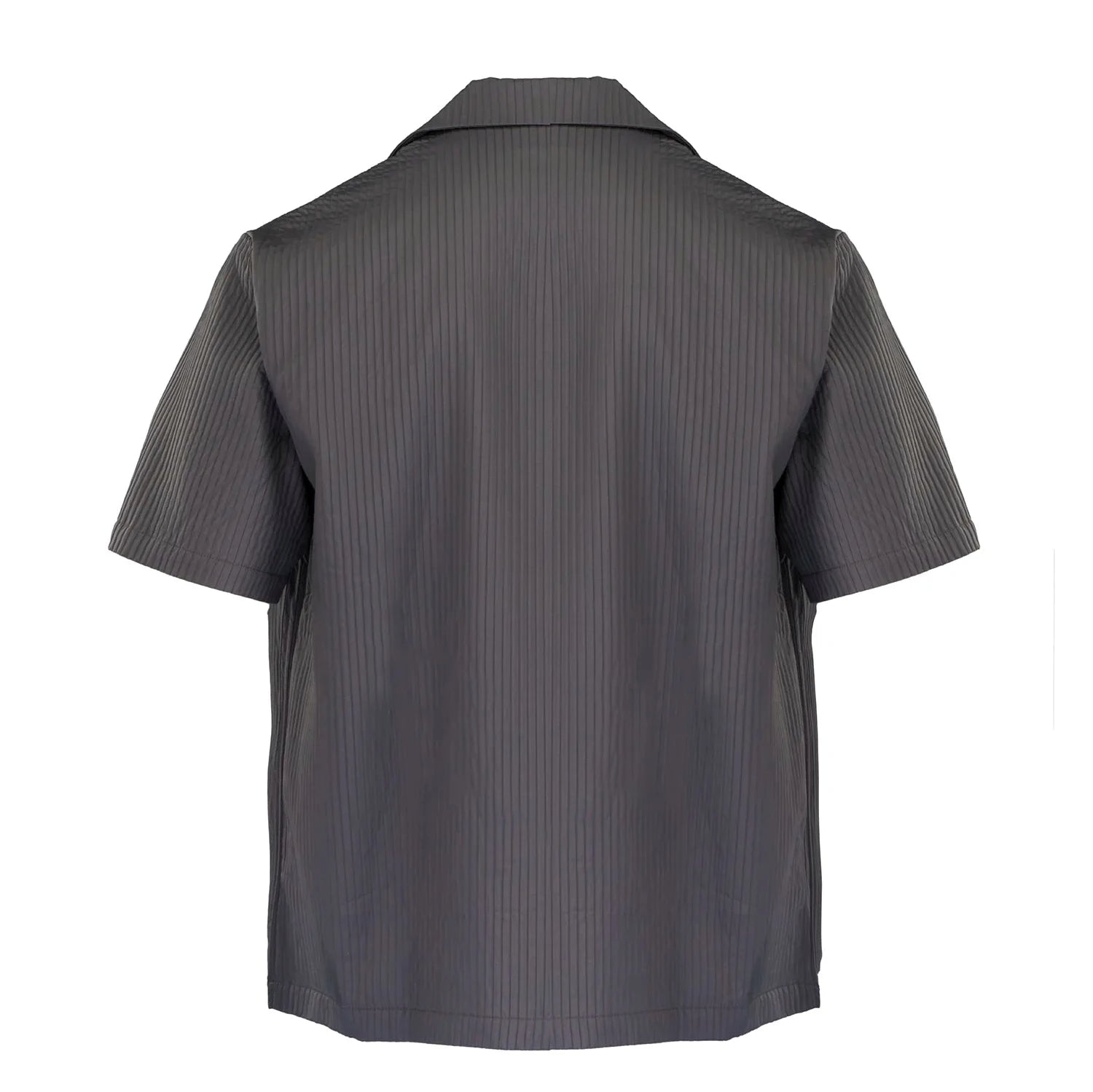 Pleated Satin Shirt - Grey