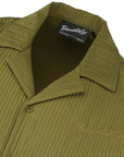 Pleated Satin Shirt - Khaki