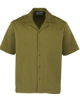 Pleated Satin Shirt - Khaki