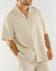 Pleated Satin Shirt - Off White