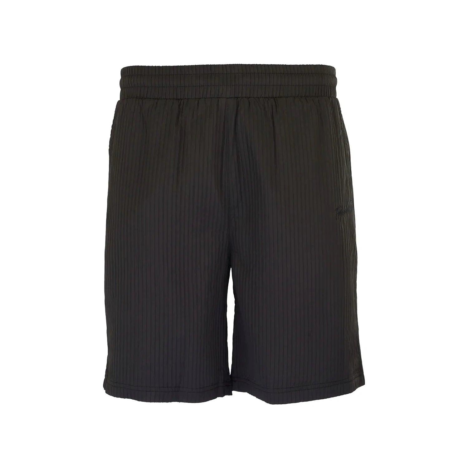 Pleated Satin Short - Black