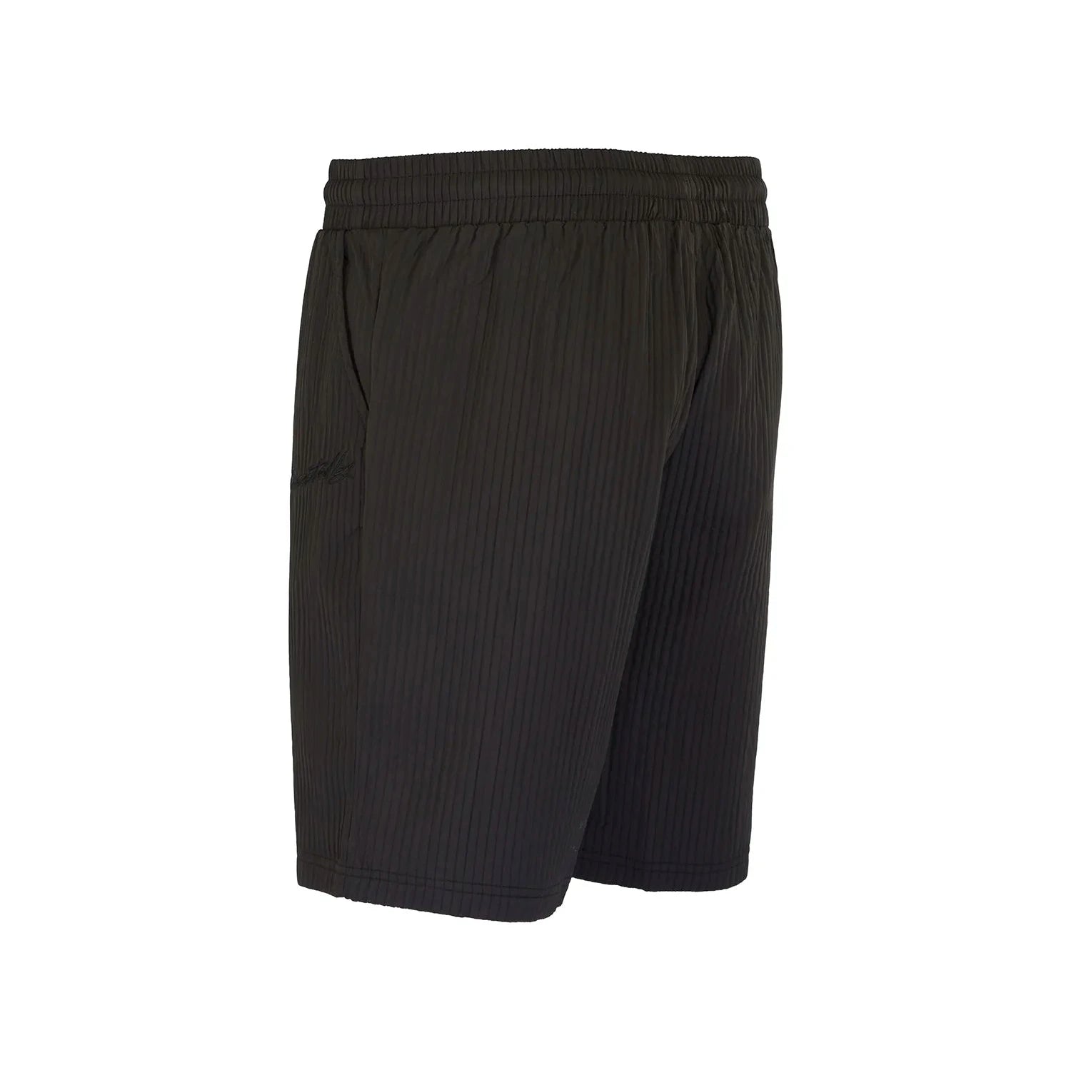 Pleated Satin Short - Black
