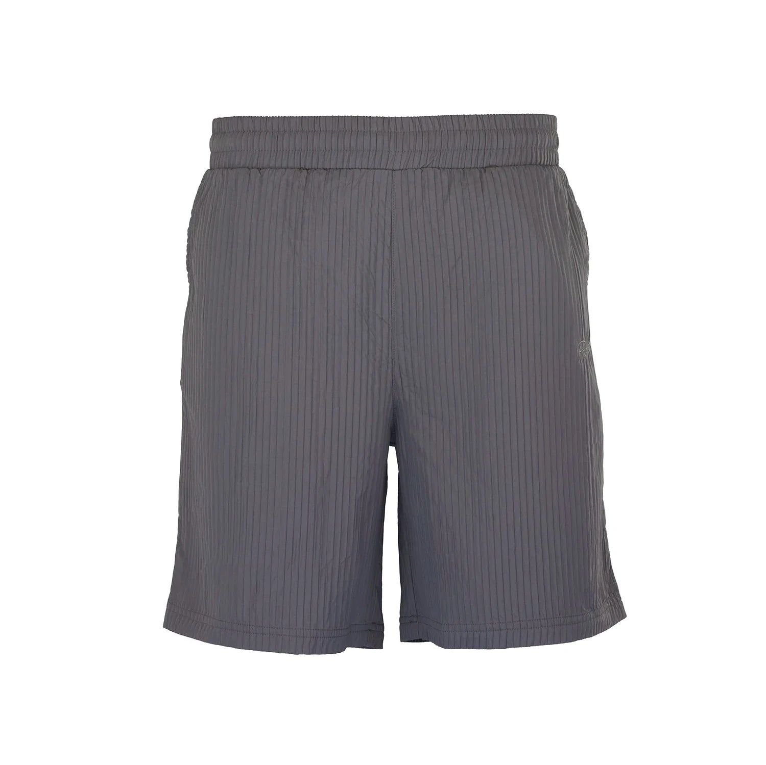 Pleated Satin Short - Grey