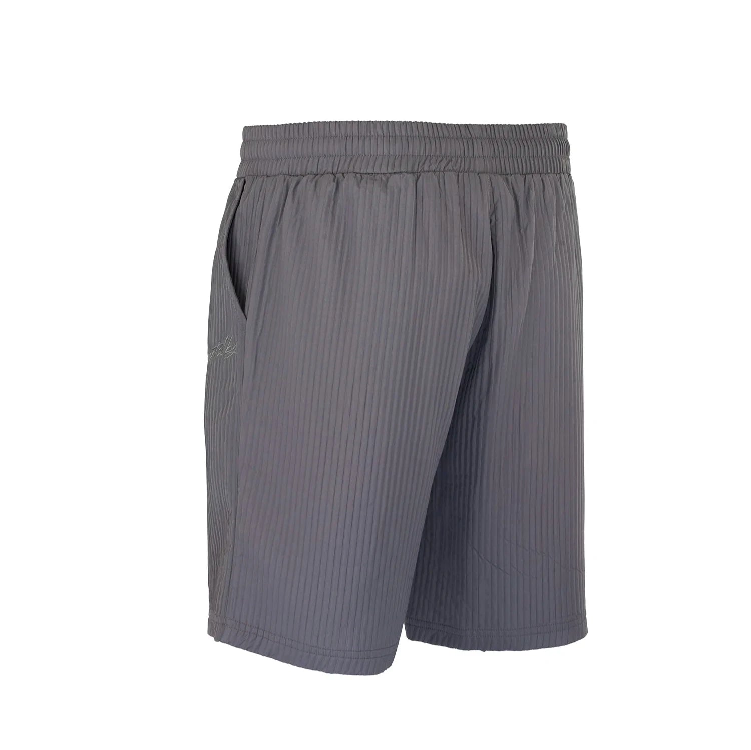 Pleated Satin Short - Grey