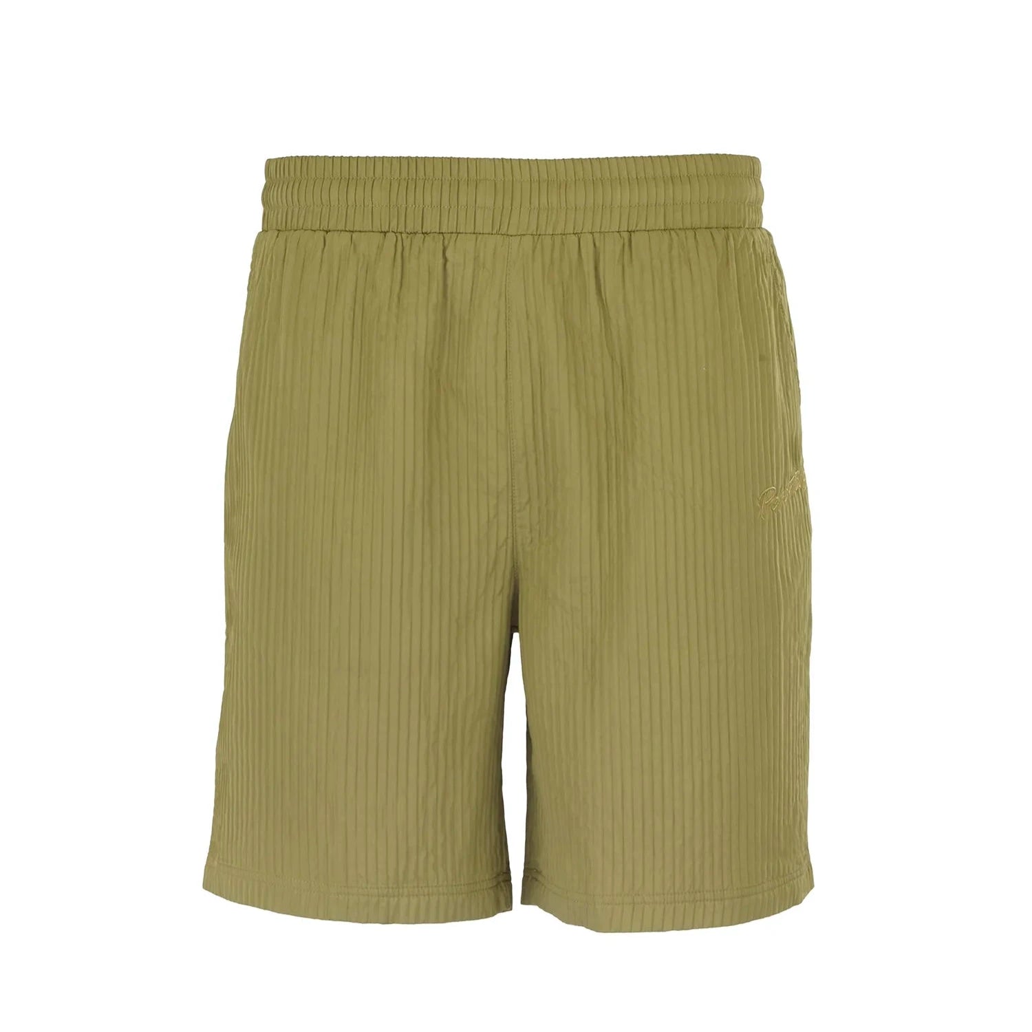 Pleated Satin Short - Khaki
