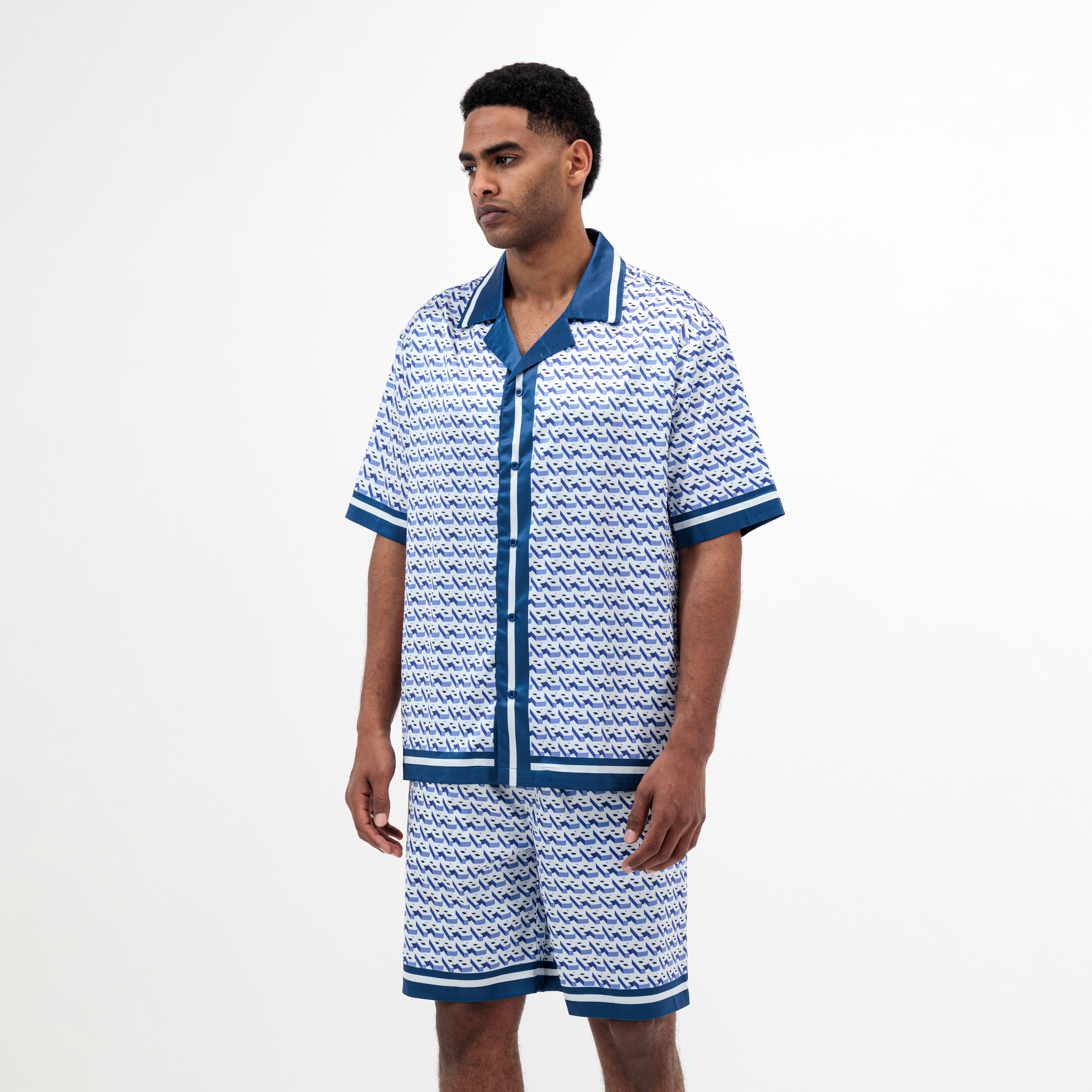 Printed Resort Shirt - Royal Blue