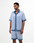Printed Resort Shirt - Royal Blue
