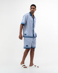 Printed Resort Shirt - Royal Blue
