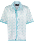 Printed Resort Shirt - Tiffany Blue