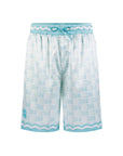 Printed Resort Short -Tiffany Blue