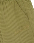 Pleated Satin Short - Khaki