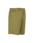 Pleated Satin Short - Khaki